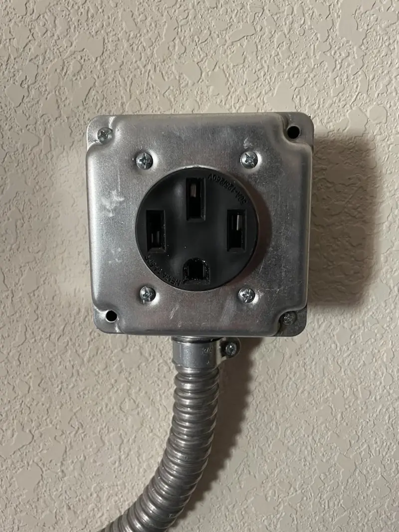 NEMA 14-50 outlet installed for Smart Home Electrical in Rochester Hills
